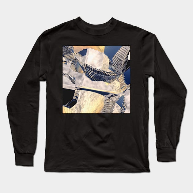 Abstract No. 2048 Long Sleeve T-Shirt by perkinsdesigns